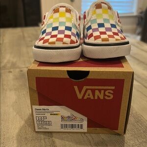 Vans Kids Slip-On Multicolor Checkerboard Sneakers
